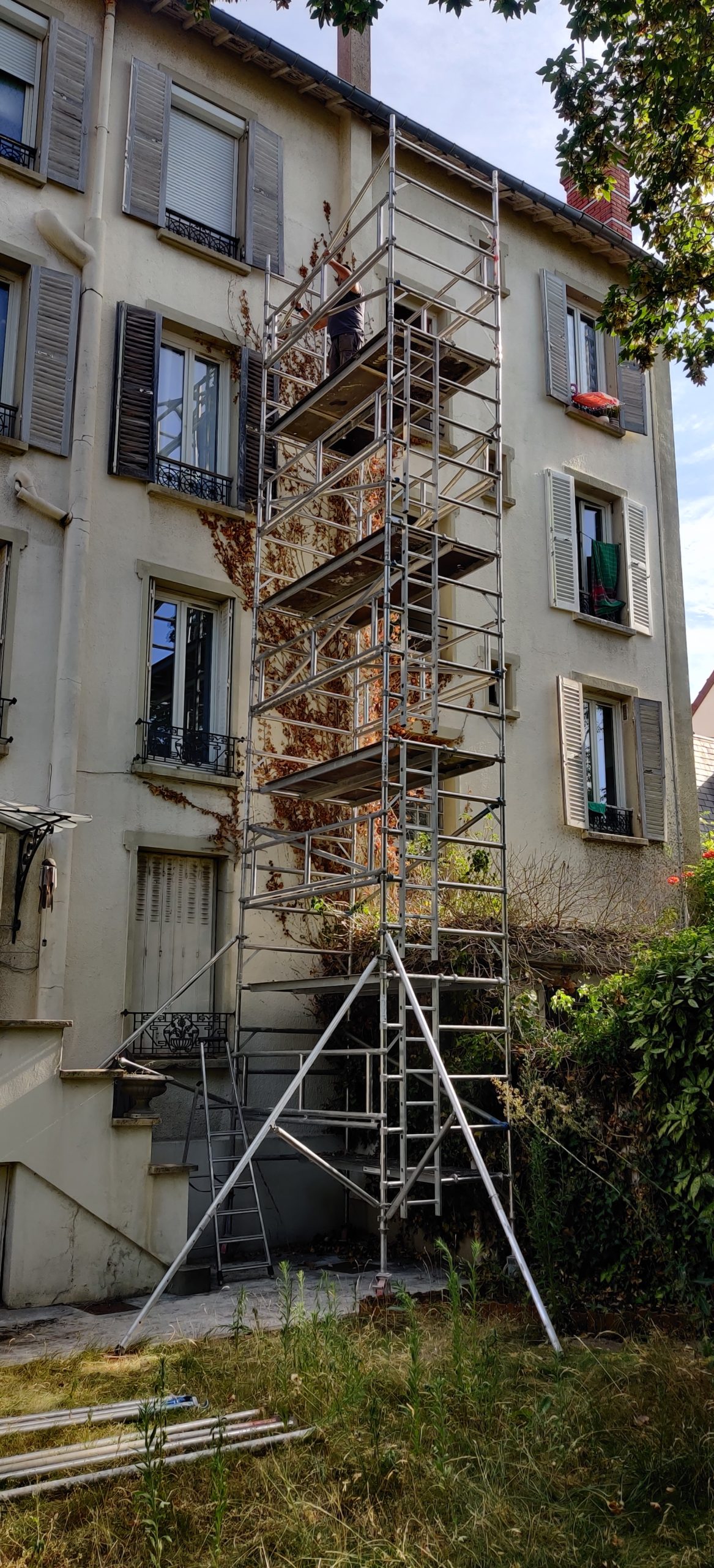 Dépose de lierre sur façade - Pendant